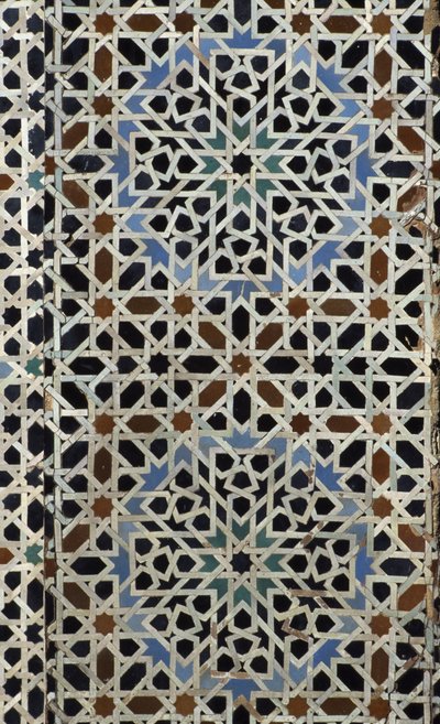Bou Inania Medresesi, zellij çini işi, c14th (seramik) by Moroccan School