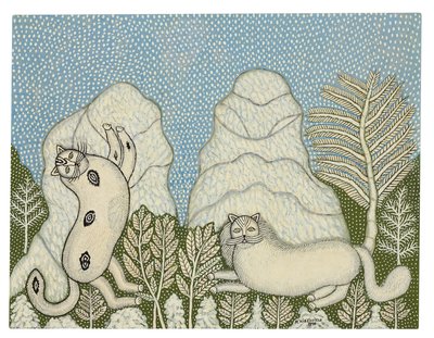 Karda Kediler by Morris Hirshfield