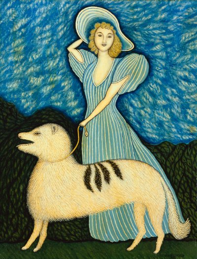 Köpekli Kız by Morris Hirshfield
