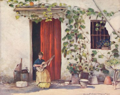 Bir Avlu, Sevilla, 1903. by Mortimer L Menpes