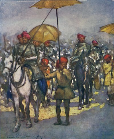Yerli İncelemede Shan Chiefs Hizmetlileri, 1903 by Mortimer L Menpes