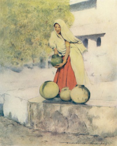 Kuyudaki Bir Kadın, Jeypore, 1905 by Mortimer Ludington Menpes