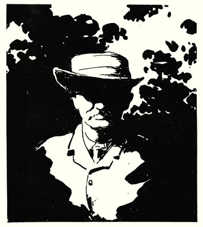 Cecil J Rhodes bahçesinde, Kenilworth, Kimberley (lito) by Mortimer Ludington Menpes
