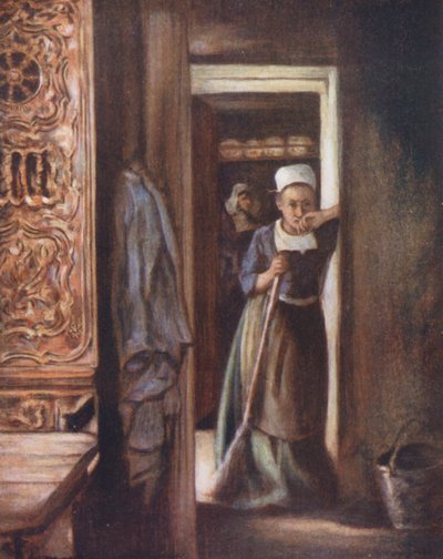 Ev İşleri (renkli taş baskı) by Mortimer Ludington Menpes
