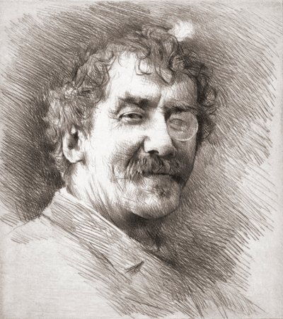 James McNeill Whistler, portre. by Mortimer Ludington Menpes