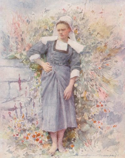 La Petite Marie (renkli taş baskı) by Mortimer Ludington Menpes