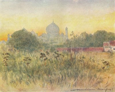 Tac Mahal, Agra, 1905 by Mortimer Ludington Menpes