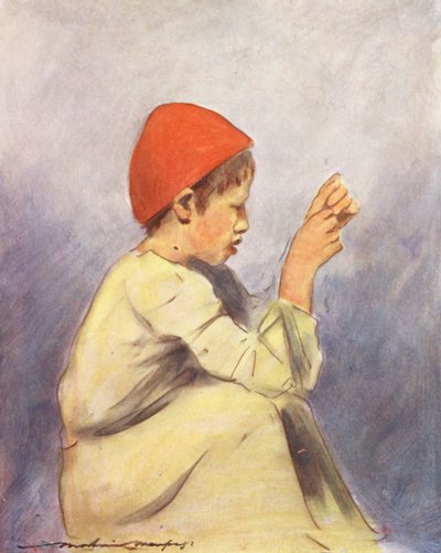 Dünya Çocukları: Terzi Çocuk (renkli taş baskı) by Mortimer Ludington Menpes