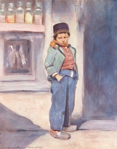 Dünya Çocukları: Breton, Hard Up (renkli taş baskı) by Mortimer Ludington Menpes