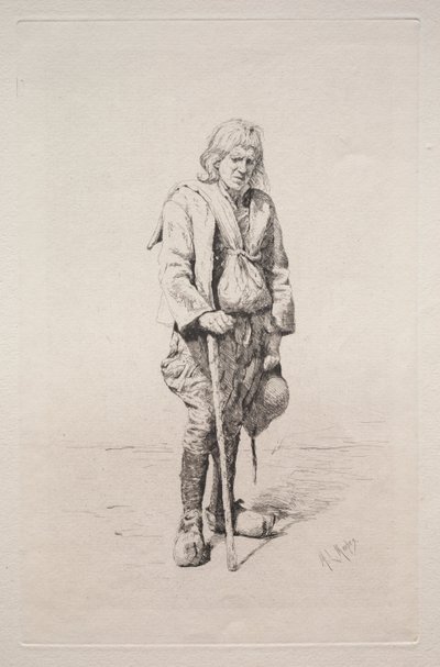 Bastonlu adam. by Mortimer Menpes