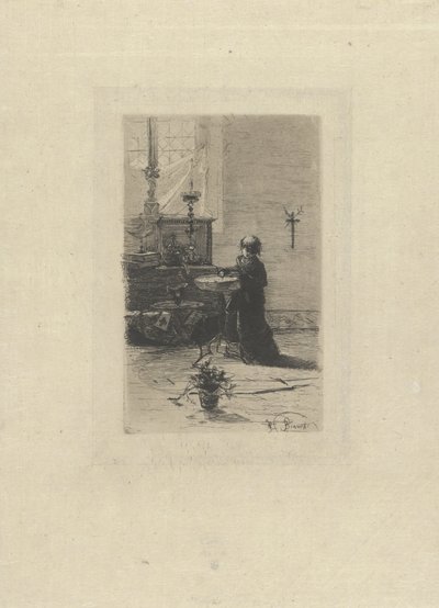 diz çökmüş koro çocuğu by Mosè di Giosuè Bianchi