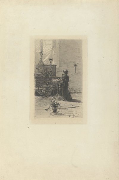 diz çökmüş koro çocuğu by Mosè di Giosuè Bianchi