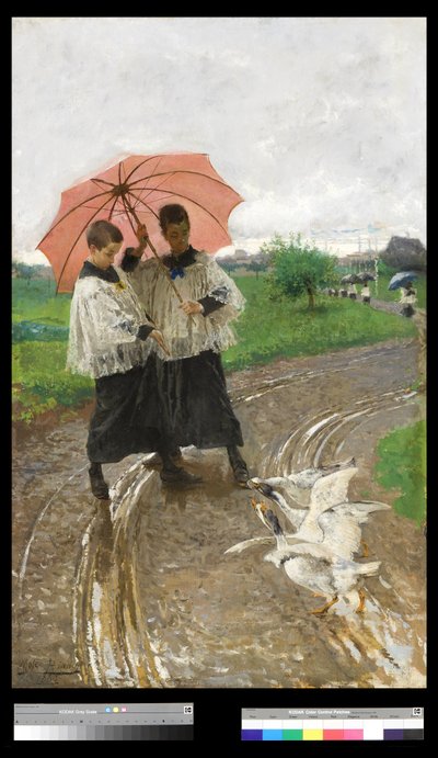 Festivalden dönüş, 1880 by Mose Bianchi