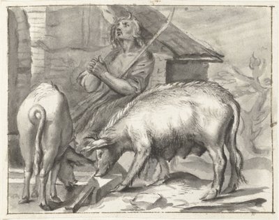 kümes hayvanları ile çiftlik by Moses Ter Borch