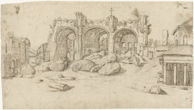 Maxentius ve Konstantin, Roma Bazilikası kalıntıları by Moses Ter Borch