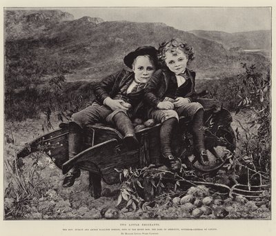 İki Küçük Göçmen, Sayın Dudley ve Archie Hamilton Gordon, Sağın Oğulları Sayın Aberdeen Kontu, Kanada Genel Valisi by Mrs. Louisa Starr Canziani