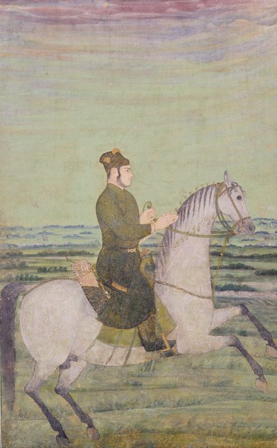 At Sırtında Bir Babür Soylusu, c.1700 by Mughal School