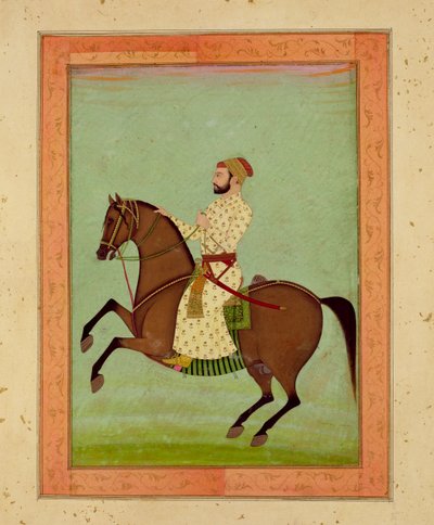 Büyük Clive Albümünden At Sırtında Bir Babür Soylusu, c.1790 by Mughal School