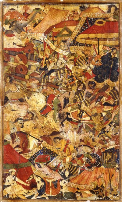 Savaş Sahnesi, c. 1590 by Mughal School