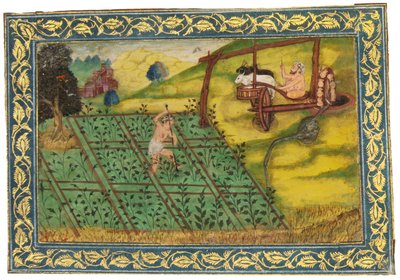 pastoral sahne by Mughal School