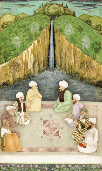 Dini Tartışmada Bilgeler, c.1680 by Mughal School
