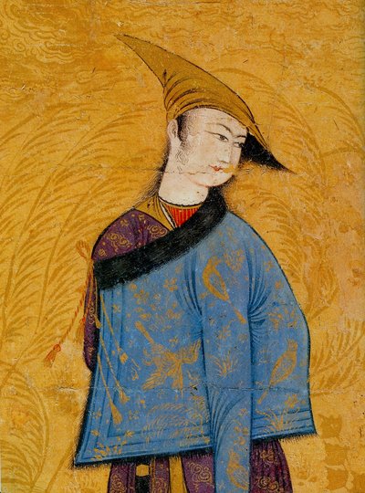 Omzunun üzerinde kürk astarlı kısa bir palto giyen genç, 1640