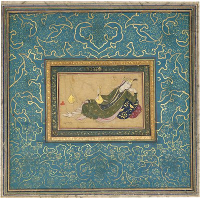 uzanmış bir bayan, c.1680 by Muin Musavvir
