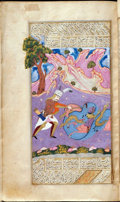 Rüstem Ejderhayı Öldürür. Firdevsi