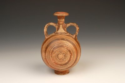 Aryballos Pilgrim Flask 1400-1370 M.Ö. pişmiş toprak by Mycenaean