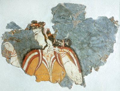 Mahkeme hanımı, Miken Sarayı'ndan fresk, Yunanistan, Miken Uygarlığı by Mycenaean