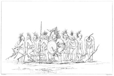 Yalvarma dansı, Sac ve Fox, Rock Adası, Yukarı Mississippi, 1841. by Myers and Co