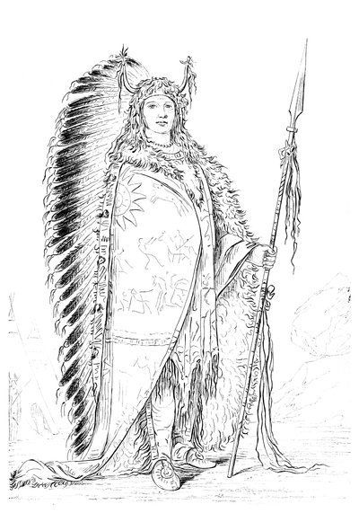 Black Rock, New-saw-wee-gee kabilesinin şefi, 1841. by Myers and Co