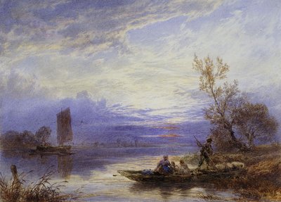 Gün Batımında Bir Vapur, by Myles Birket Foster