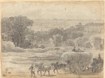 Saman Vagonu ile Bir Akşam Manzarası by Myles Birket Foster