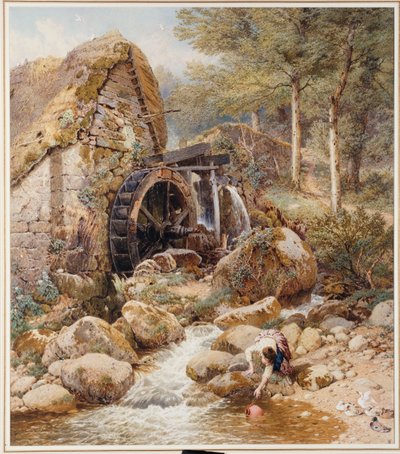 Eski Bir Su Değirmeni by Myles Birket Foster