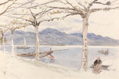 Maggiore Gölü, İtalya by Myles Birket Foster