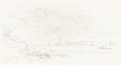 Dağlık Bir Manzarada Göl by Myles Birket Foster