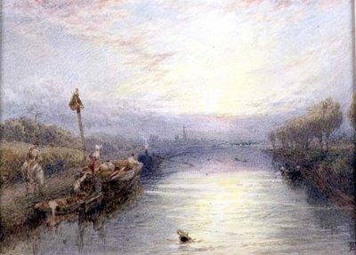 Nehir Manzarası (suluboya) by Myles Birket Foster