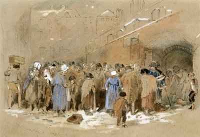 Kömürlerin Dağılımı (kağıt üzerine suluboya ve suluboya) by Myles Birket Foster