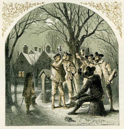 Wassailing meyve ağaçları by Myles Birket Foster
