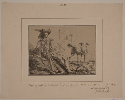 Oturan avcı ve bir köpek by N.B. Krossing