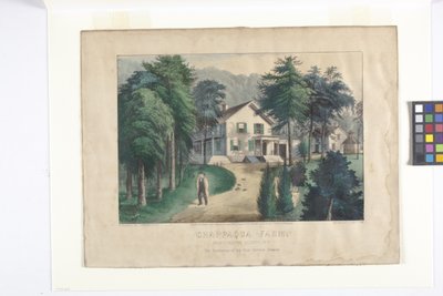 Chappaqua Çiftliği, West Chester County, New York (elle renklendirilmiş litografi) by N. and Ives J.M. (1824 95) Currier