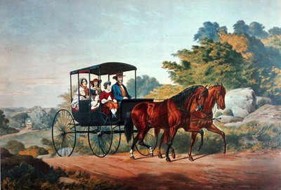 Ülkede Yaşam: Sabah Yolculuğu by Currier and Ives