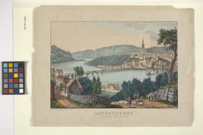 Londonberry (elle renklendirilmiş litografi) by N. and Ives J.M. (1824 95) Currier