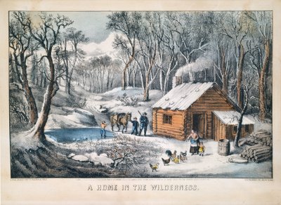 Vahşi Doğada Bir Ev by Currier and Ives