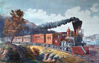 amerikan ekspres treni by Currier and Ives