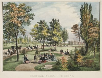 Central Park - Sürüş by Currier and Ives