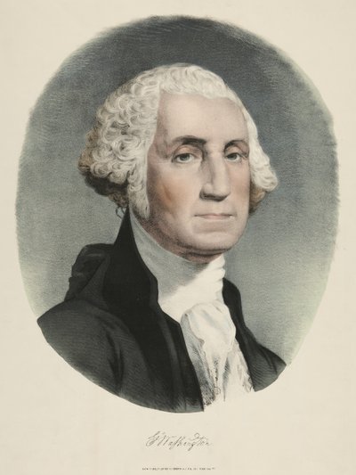 George Washington (renkli litografi) by Currier and Ives