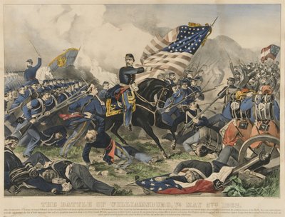 Williamsburg Savaşı, Virginia 5 Mayıs 1862 (renkli litografi) by Currier and Ives
