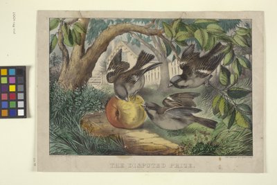 İhtilaflı Ödül (elle boyanmış litografi) by N. and Ives J.M. (1824 95) Currier